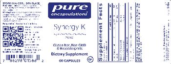 Pure Encapsulations Synergy K - supplement