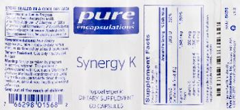 Pure Encapsulations Synergy K - supplement