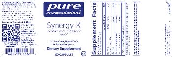 Pure Encapsulations Synergy K - supplement