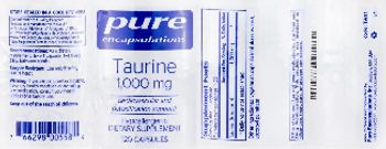 Pure Encapsulations Taurine 1,000 mg - supplement