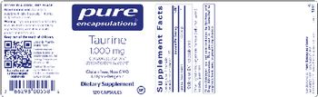 Pure Encapsulations Taurine 1,000 mg - supplement