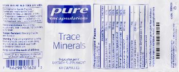 Pure Encapsulations Trace Minerals - supplement