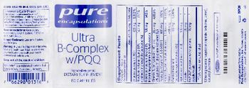 Pure Encapsulations Ultra B-Complex w/PQQ - supplement