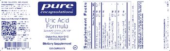 Pure Encapsulations Uric Acid Formula - supplement