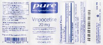 Pure Encapsulations Vinpocetine 20 mg - supplement