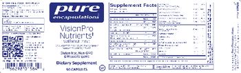 Pure Encapsulations VisionPro Nutrients without Zinc - supplement