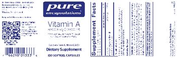 Pure Encapsulations Vitamin A 3,000 mcg - supplement
