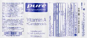 Pure Encapsulations Vitamin A+Carotenoids - supplement