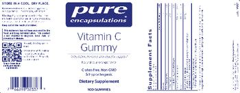 Pure Encapsulations Vitamin C Gummy Natural Sour-Orange Flavor - supplement