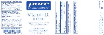 Pure Encapsulations Vitamin D3 1,000 IU - supplement