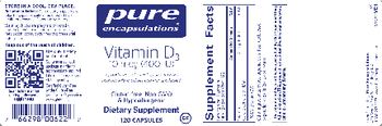 Pure Encapsulations Vitamin D3 10 mcg (400 IU) - supplement