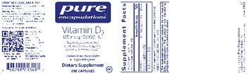 Pure Encapsulations Vitamin D3 125 mcg (5,000 IU) - supplement