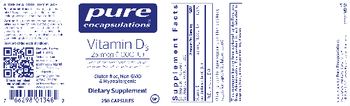 Pure Encapsulations Vitamin D3 25 mcg (1,000 IU) - supplement