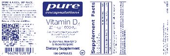 Pure Encapsulations Vitamin D3 25 mcg (1,000 IU) - supplement