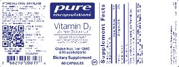 Pure Encapsulations Vitamin D3 25 mcg (1,000 IU) - supplement