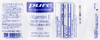 Pure Encapsulations Vitamin E (with Mixed Tocopherols) - supplement