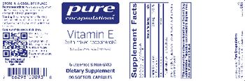 Pure Encapsulations Vitamin E (with Mixed Tocopherols) - supplement