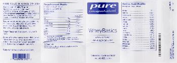 Pure Encapsulations WheyBasics Natural Vanilla Bean Flavor - supplement