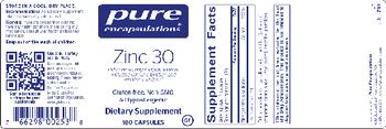 Pure Encapsulations Zinc 30 - supplement