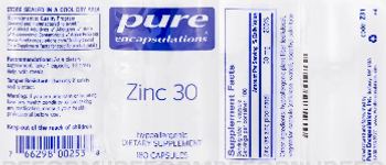 Pure Encapsulations Zinc 30 - supplement