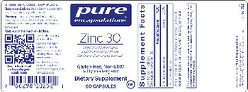 Pure Encapsulations Zinc 30 - supplement