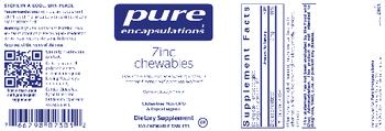 Pure Encapsulations Zinc Chewables Natural Orange Flavor - supplement