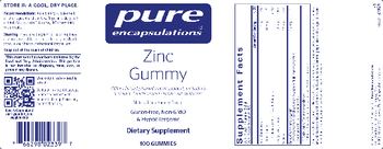 Pure Encapsulations Zinc Gummy Natural Blueberry Flavor - supplement