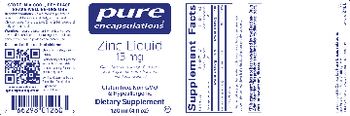 Pure Encapsulations Zinc Liquid 15 mg - supplement