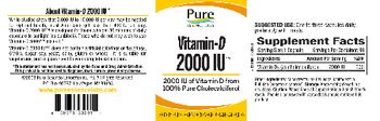 Pure Essence Labs Vitamin-D 2000 IU - supplement