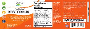 Pure Essence PureBiotics Restore 40+ - probiotic supplement