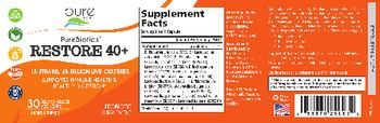 Pure Essence PureBiotics Restore 40+ - probiotic supplement