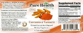 Pure Health Naturally Curcumin & Turmeric - supplement