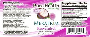 Pure Health Naturally Meratrim With Resveratrol - supplement