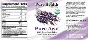 Pure Health Naturally Pure Acai - liquid supplement