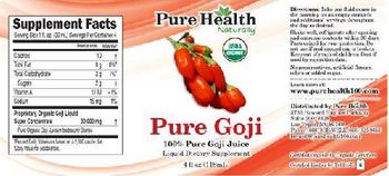 Pure Health Naturally Pure Goji - liquid supplement