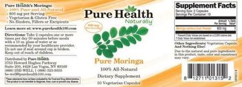 Pure Health Naturally Pure Moringa - supplement