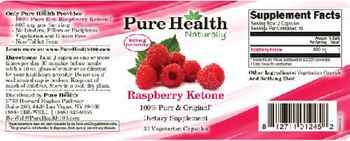Pure Health Naturally Raspberry Ketone - supplement