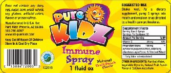 Pure Kidz Immune Spray Natural Fruit Punch Flavor - 