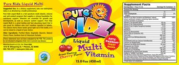 Pure Kidz Liquid Multi Vitamin Great Tasting Cherry Flavor - 