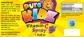 Pure Kidz Vitamin C Spray Grape - 