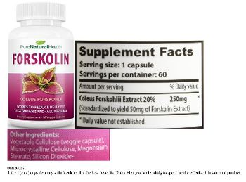 Pure Natural Health Forskolin - supplement