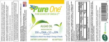 Pure One Algae Oil - supplement