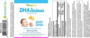 Pure One DHAlicious Organic Lemon Flavored - supplement