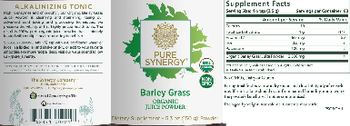 Pure Synergy Organic Barley Grass Juice Powder - supplement