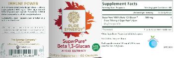 Pure Synergy SuperPure Beta 1,3-Glucan Extract - supplement