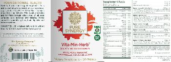 Pure Synergy Vita Min Herb Men's Multivitamin - supplement