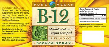 Pure Vegan B-12 500 mcg Spray - 