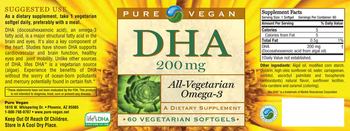 Pure Vegan DHA 200 mg - supplement