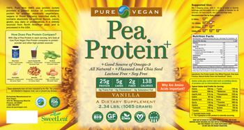 Pure Vegan Pea Protein+ Vanilla - supplement