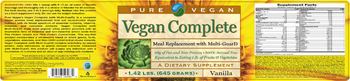 Pure Vegan Vegan Complete Vanilla - supplement
